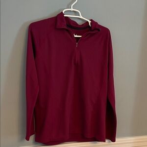 Raspberry Quarter-Zip Pullover